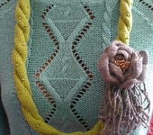 Колье, бусы - Текстильное колье « Мария»