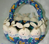 Вазы - Пасхальная корзинка с зайцами