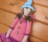 Вязаные куклы - Кукла вязанная - Феечка в розовом.