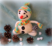 Вязаные куклы - Снеговик Степа