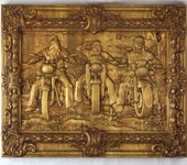 Элементы интерьера - Картина из дерева "Три богатыря"
