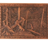 Элементы интерьера - Картина из дерева "Утро в сосновом бору", матовая