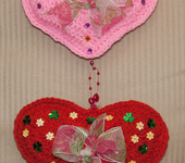 Оригинальные подарки - Вязаное сердце-валентинка большое.