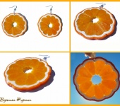 Серьги - Серьги "Сочный апельсин"