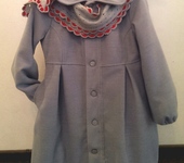 Одежда для девочек - Драповое пальто для девочки "Дождливый Лондон"