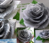 Флористика - Видео мастер класс "Вязанная роза из фоамирана"