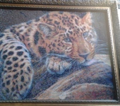 Вышитые картины - Леопард на отдыхе