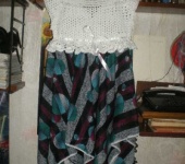 Одежда для девочек - Шито-вязаное платье