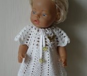 Одежда для кукол - Одежда для куклы Baby Born (Беби Бон ).  Платье "Суфле"
