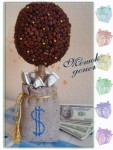 Элементы интерьера - Кофейное дерево счастья "Мешок денег"