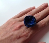 Кольца - Кольцо синее с черной каймой