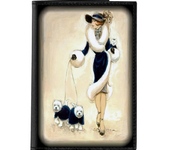 Обложки для паспорта - Обложка для паспорта "Дама с собачками"