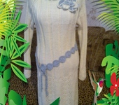 Платья - Вязаное платье ручной работы "Нежный цветок"