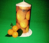 Свечи ручной работы - Свеча ручной работы "Ароматный апельсин"