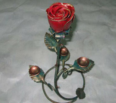 Подсвечники - Подсвечник металлический "Красная роза"