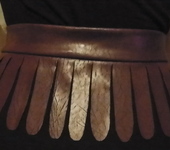 Ремни, пряжки, пояса - Пояс с баской из искусственной кожи "Плиссе"