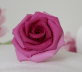 Кольца - Кольцо цветок розы из полимерной глины.