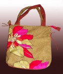 Сумки, рюкзаки - Драповая сумка с цветами
