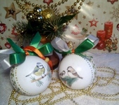 Оригинальные подарки - Набор новогодних шаров "Птицы"