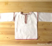 Одежда для мальчиков - Рубашка детская с льняной тесьмой