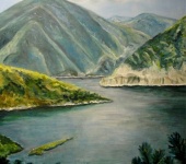 Живопись - Картина "Чечня, озеро Кезеной-Ам"