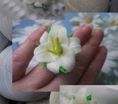 Кольца - кольцо "Белая лилия" из силикона