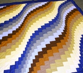 Подушки, одеяла, покрывала - Лоскутное одеяло “Морской песок” № 481