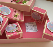 Для новорожденных - Коробочка "Мамины сокровища" (внутри 5 коробочек и конверт для УЗИ)