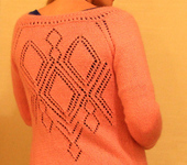 Кофты и свитера - Розовая ажурная кофточка