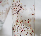Бокалы, стаканы, рюмки - роспись стаканов "Снежинки"