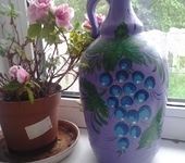 Декоративные бутылки - Декорированная ваза