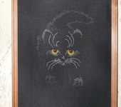 Вышитые картины - Черный кот