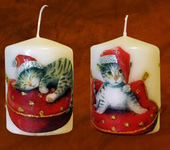 Подарочные наборы - Новогодние свечи Котята