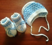 Для новорожденных - шапочка и пинетки