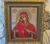 Вышитые картины - Феодоровская икона Божией Матери.