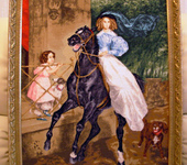 Вышитые картины - Вышивка "Всадница" по мотивам картины К.П. Брюллова