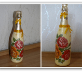 Декоративные бутылки - Бутылка "Розы"