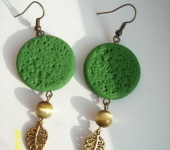 Комплекты украшений - комплект легкий и красивый из браслета и серег зеленого цвета