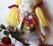 Куклы Тильды - Девочка с розой