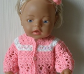 Одежда для кукол - Одежда для куклы Baby Born (Беби Бон ).  Кофточка с цветком