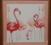 Вышитые картины - Фламинго