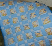 Подушки, одеяла, покрывала - Детское лоскутное одеялко для мальчика.