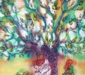 Элементы интерьера - Батик "Под деревом"