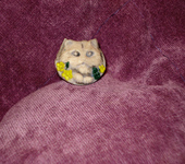 Кольца - Кольцо "Кошка в цветах"