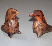 Статуэтки - Керамическая свистулька ворона