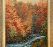 Вышитые картины - Осень в лесу