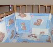Для новорожденных - Комплект в детскую кроватку: бортики, простыня, кармашки